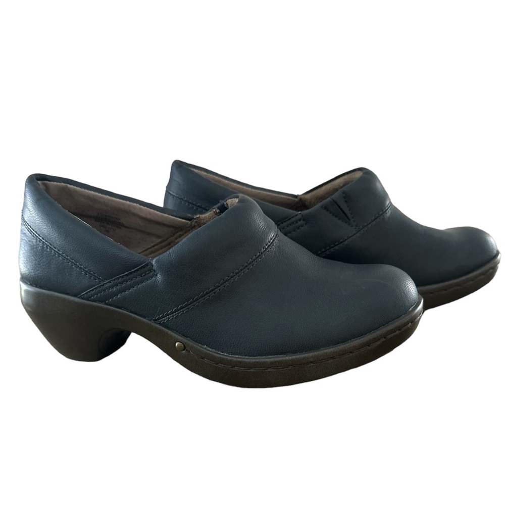 Easy Spirit Segeroldm Leather Mule Women’s Size 7 Clog‎ Black Slip-on Shoes